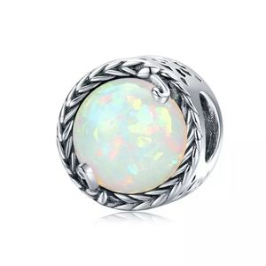 925 Silver Opal Charm